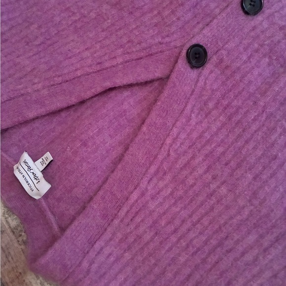 & Other Stories Cardigan Sweater Alpaca & Wool Purple Cropped Women M Coquette - Picture 11 of 11